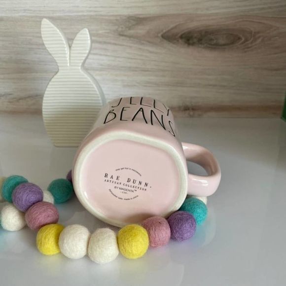 Rae Dunn Pink JELLEY BEANS Easter Mug - Picture 7 of 8